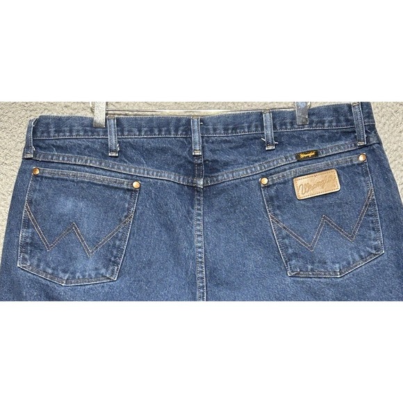 Wrangler Cowboy Cut Jeans Mens 42x36 Blue Original Fit 13MWZ Denim Rancher - Picture 11 of 12